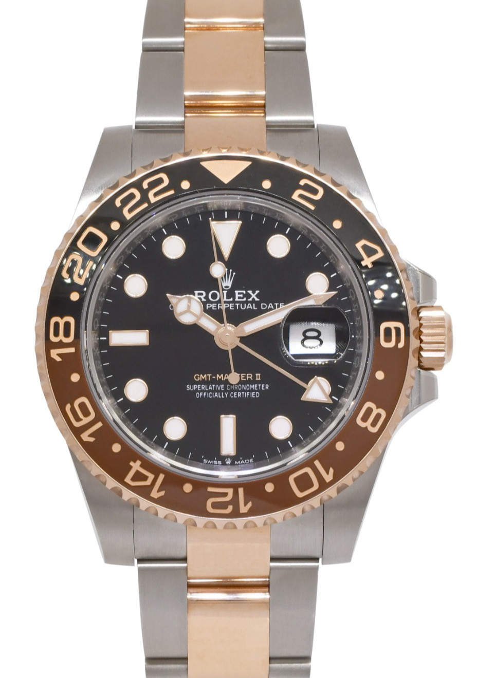 Rolex GMT-Master II Root Beer Ceramic 18k Rose Gold/Steel B/P '23 126711