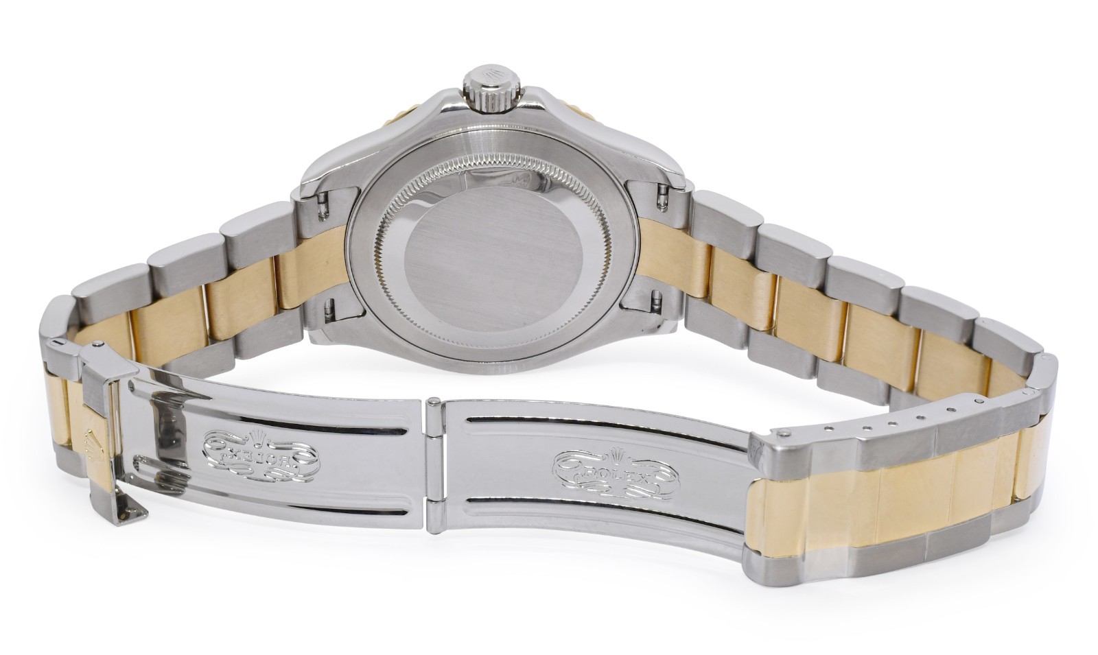 Rolex Yacht-Master 18k Yellow Gold/Steel Blue Dial 40mm Watch F 16623
