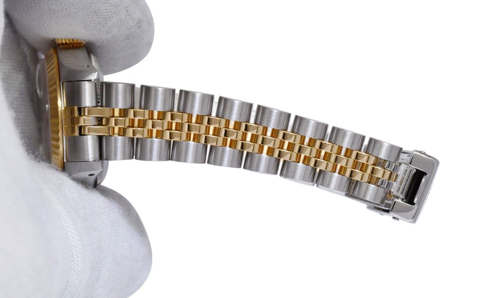 Rolex Datejust 18k Yellow Gold/Steel White Roman/Stick Dial 26mm Watch L 69173