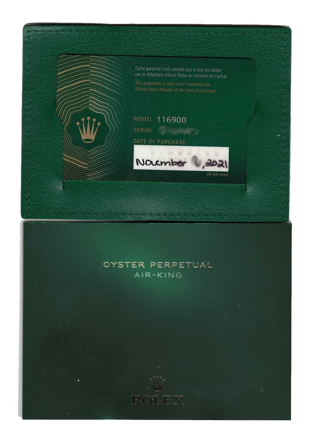 Rolex Air-King Steel Black Dial Mens 40mm Mens Watch Box/Papers '21 116900
