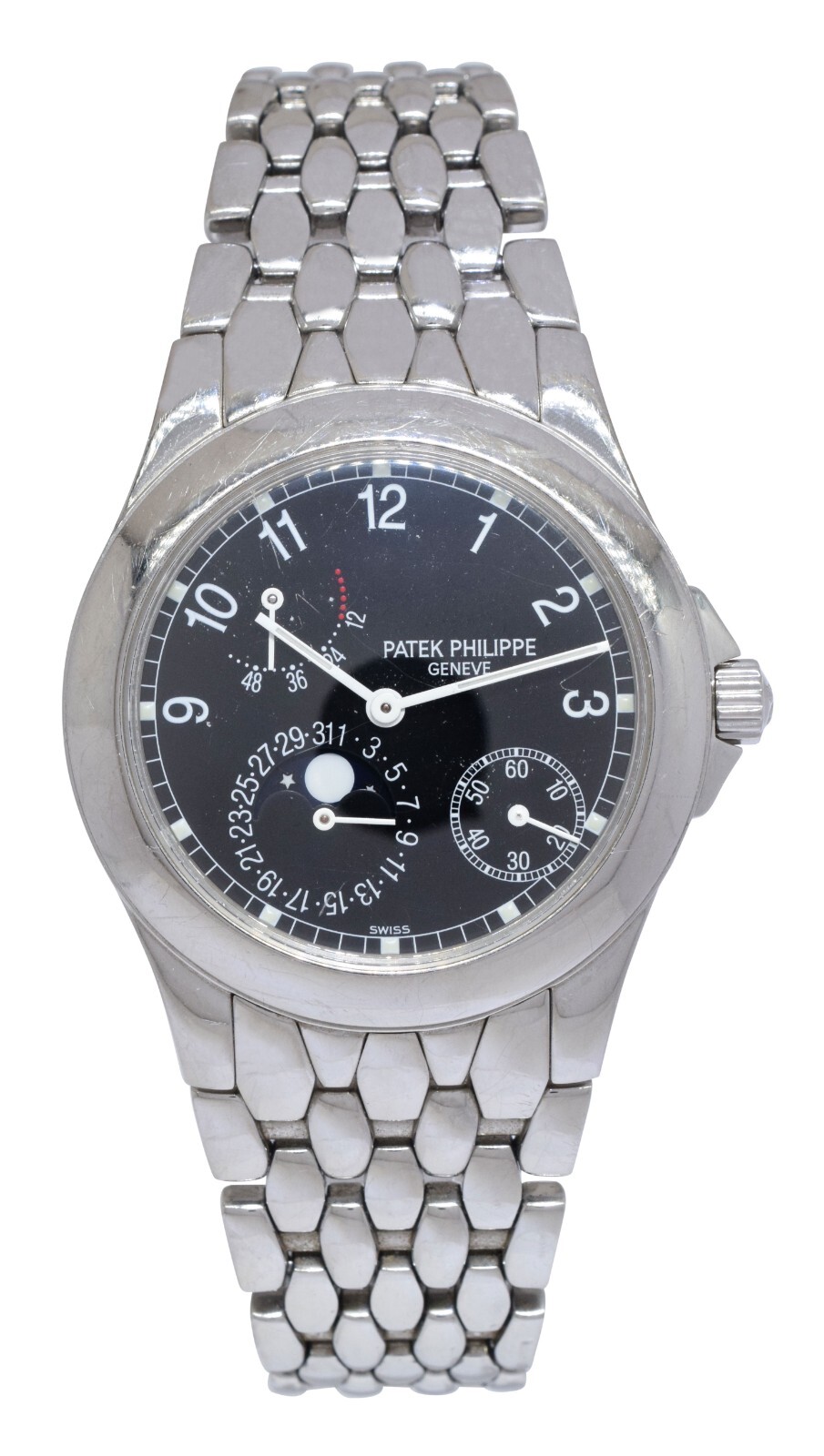 Patek Philippe Neptune Moonphase Power Reserve Steel Mens 37mm Watch B/P 5085/1A