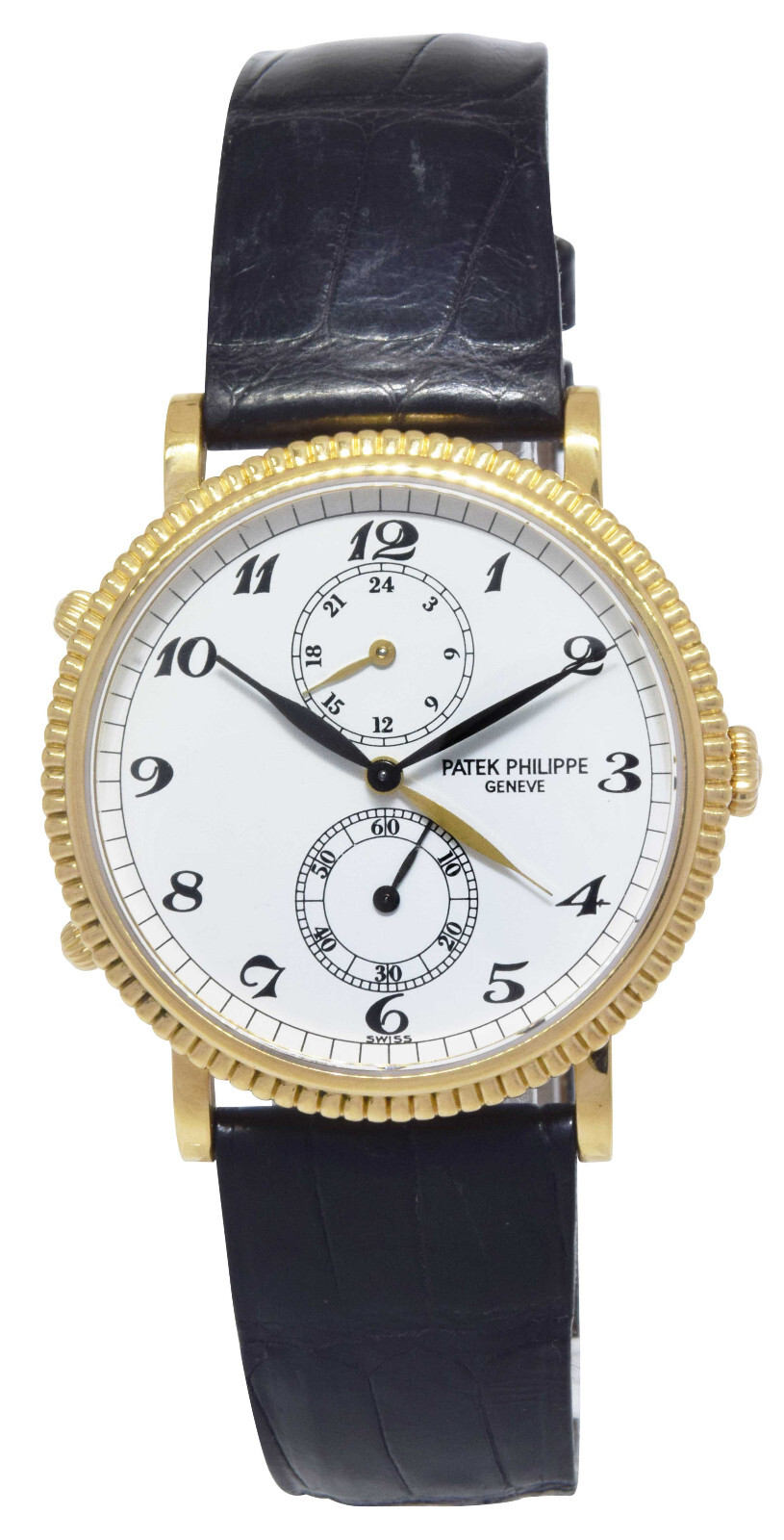 Patek Philippe Travel Time 5034 18K Yellow Gold Mens Watch Box/Papers 5034J
