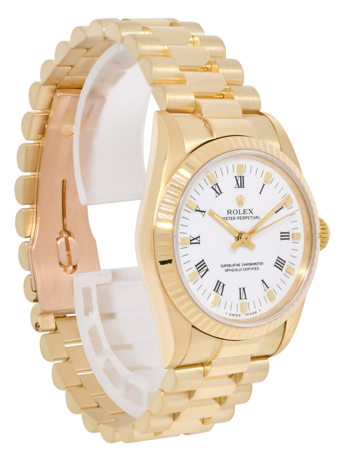 Rolex Oyster Perpetual President 18k Yellow Gold 31mm Watch +Papers L 67518