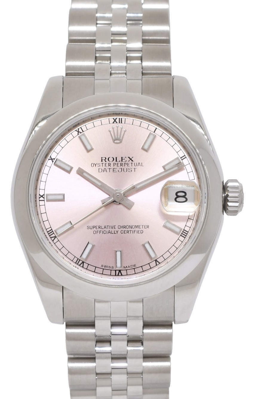 Rolex Datejust Steel Pink Dial Jubilee Bracelet 31mm Watch +Card '14 178240 Rolex Datejust Steel Pink Dial Jubilee Bracelet 31mm Watch +Card '14 178240