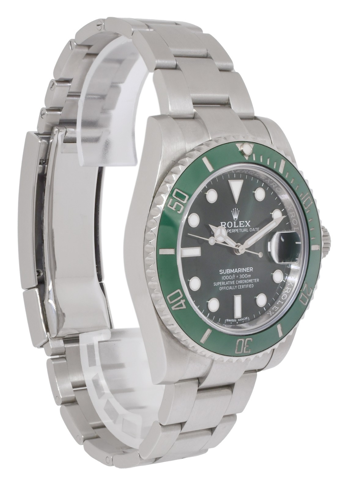 Rolex Submariner Hulk Steel Green Dial/Bezel Ceramic 40mm Watch 116610