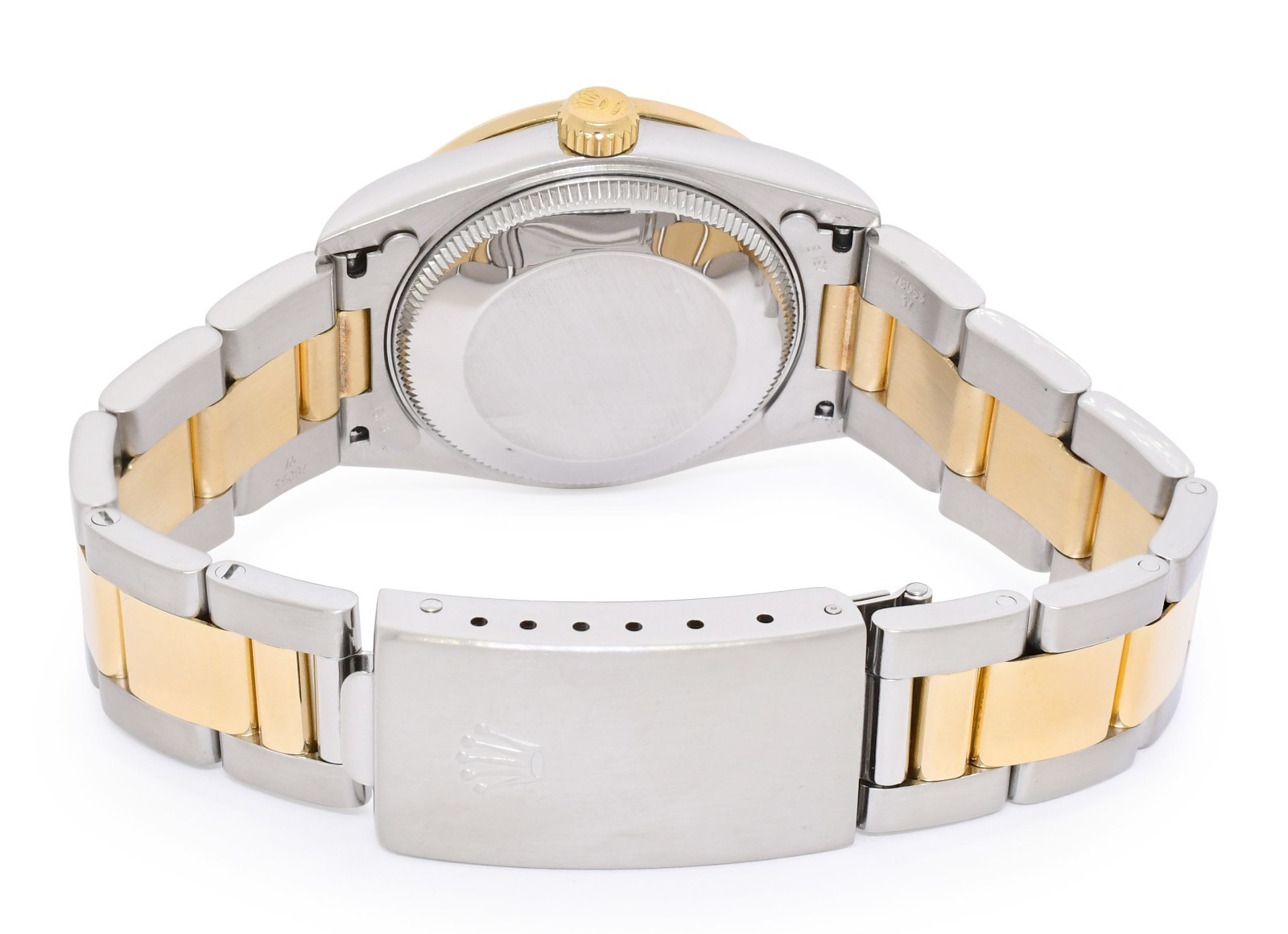 Rolex Datejust 18k Yellow Gold/Steel White Dial Diamond Bezel 31mm Watch Y 78243