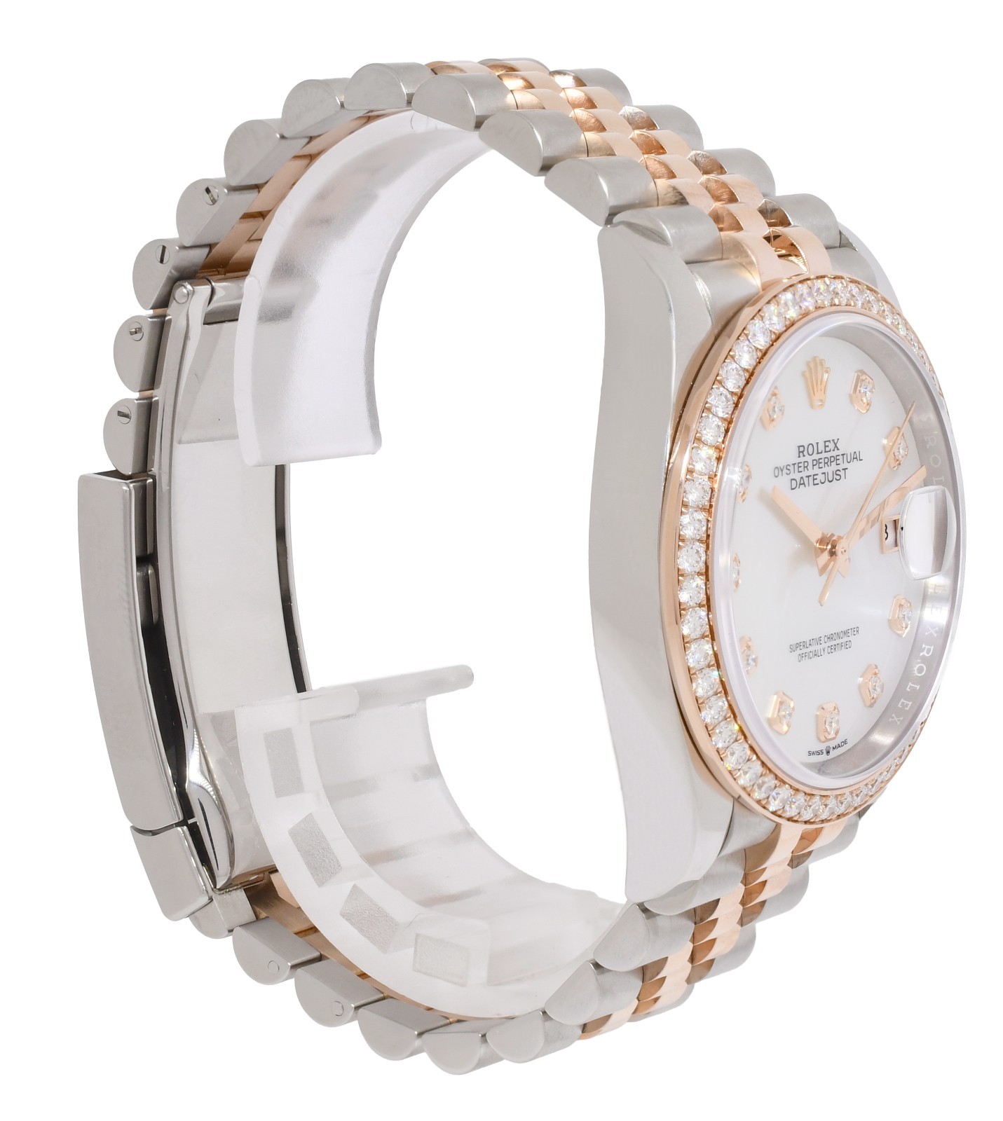 Rolex Datejust 36 18k Rose Gold/Steel MOP Diamond Dial/Bezel Watch '18+ 126281