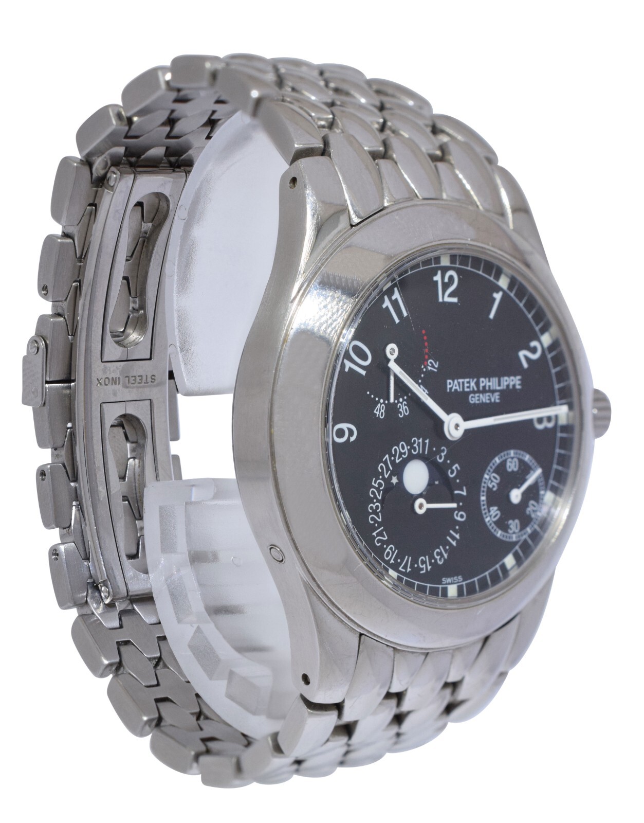Patek Philippe Neptune Moonphase Power Reserve Steel Mens 37mm Watch B/P 5085/1A