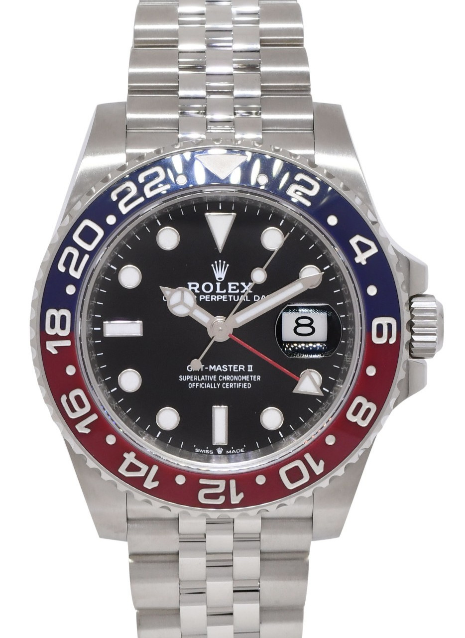 Rolex GMT-Master II Steel & Ceramic "Pepsi" Jubilee Watch +Card '21 126710
