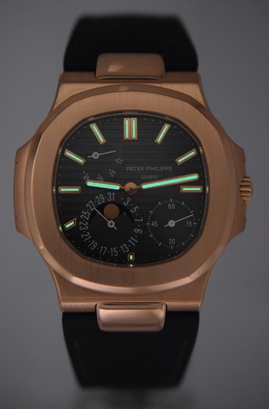 Patek Philippe Nautilus 5712 Complication 18k Rose Gold Watch B/P '12 5712R-001