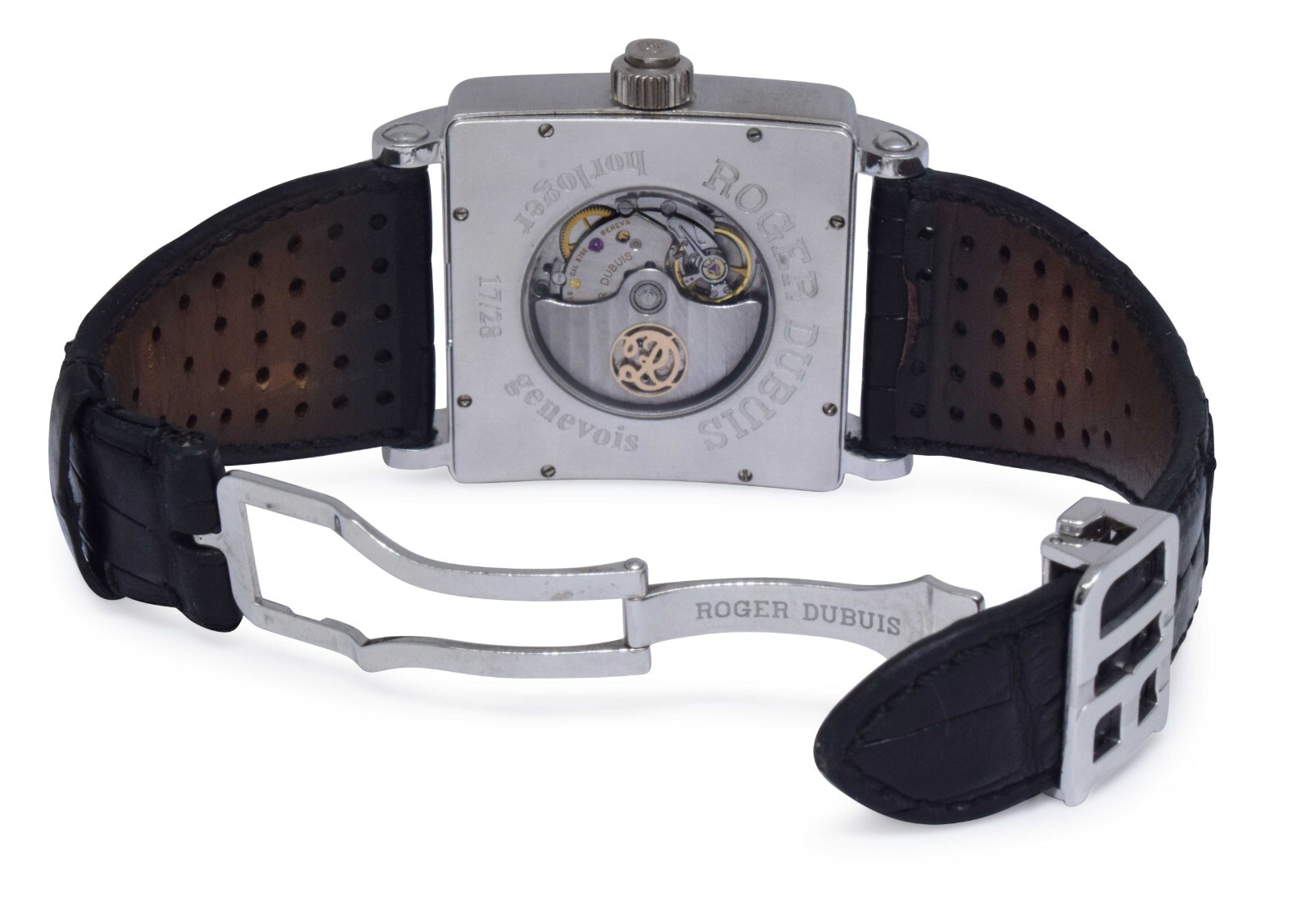 Roger Dubuis Golden Square Triple Retrograde 18k White Gold Mens 40mm Watch G40