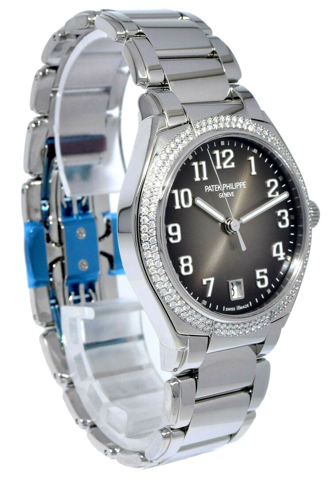 Patek Philippe Twenty~4 Steel Gray Dial Diamond Ladies Auto B/P 7300/1200A-010