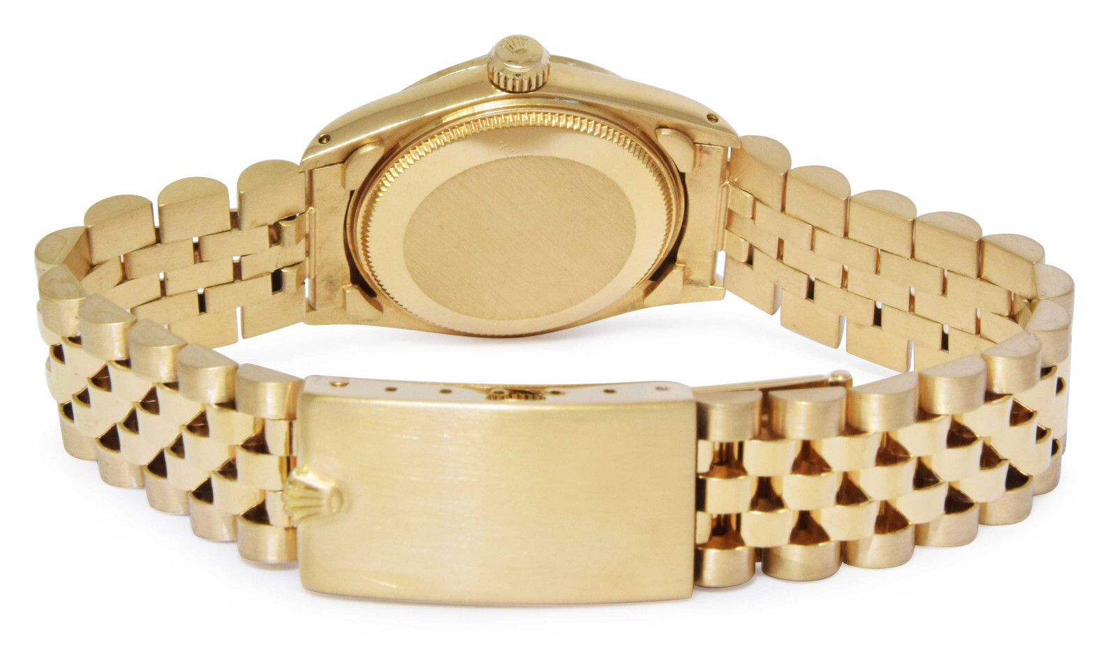 Rolex Datejust 18k Yellow Gold Black Dial Jubilee Bracelet 31mm Watch 6827