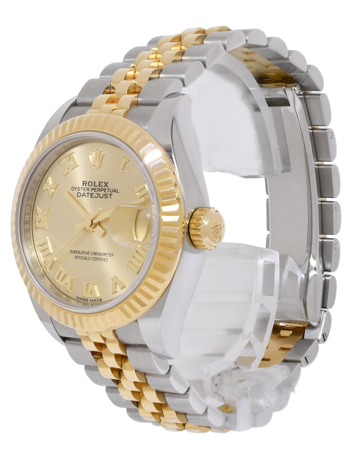 Rolex Datejust 28 18k Yellow Gold/Steel Champagne Ladies Watch +Card '19 279173