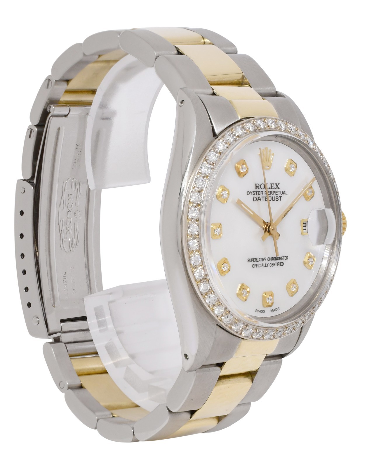 Rolex Datejust 14k Yellow Gold/Steel MOP Diamond 36mm Vintage Watch '81 16013 Rolex Datejust 14k Yellow Gold/Steel MOP Diamond 36mm Vintage Watch '81 16013