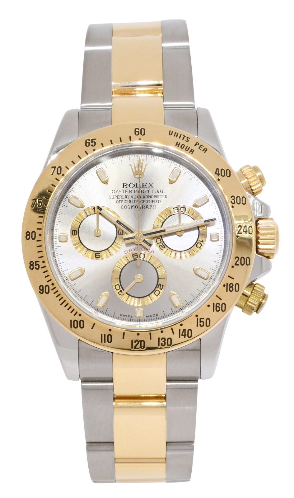 Rolex Daytona Chronograph 18k Yellow Gold/Steel Gray Dial 40mm Watch V 116523