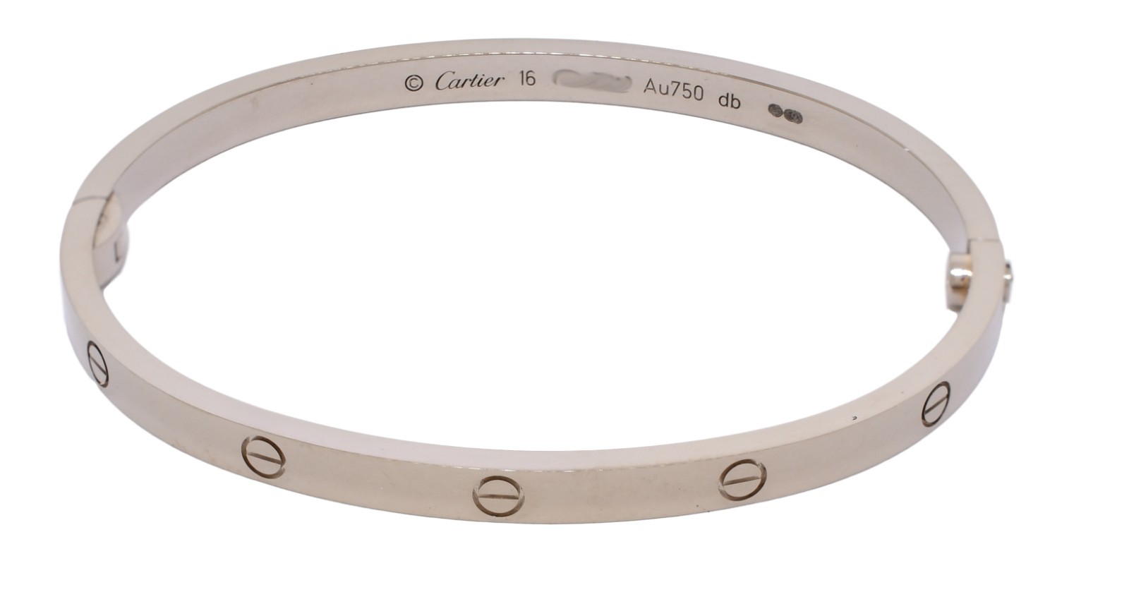 Cartier Love Bracelet Small 18k White Gold Size 16cm Box/Papers '19 B6079216