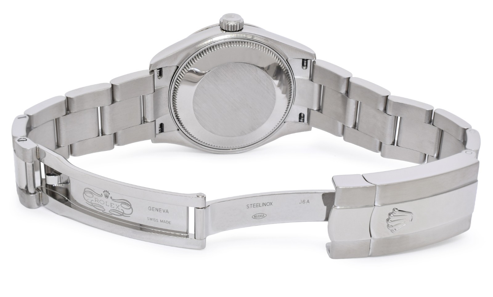 Rolex Datejust 31 Steel & 18k White Gold Bezel Green Dial Ladies Watch 278274