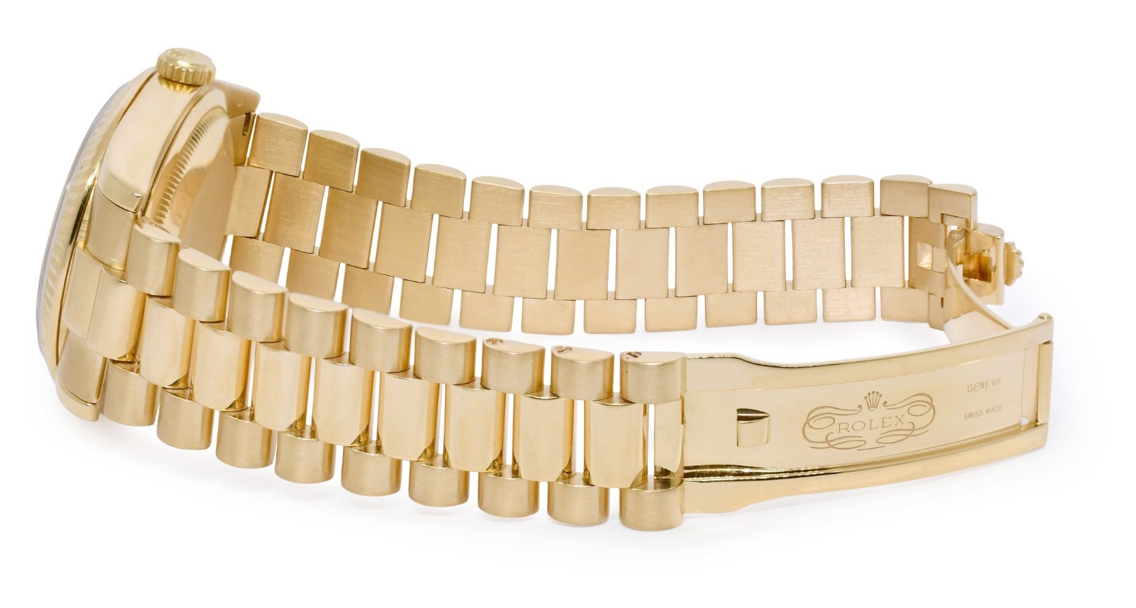 Rolex Day-Date President Yellow Gold Champagne Diamond Dial 36mm Watch Z 118238