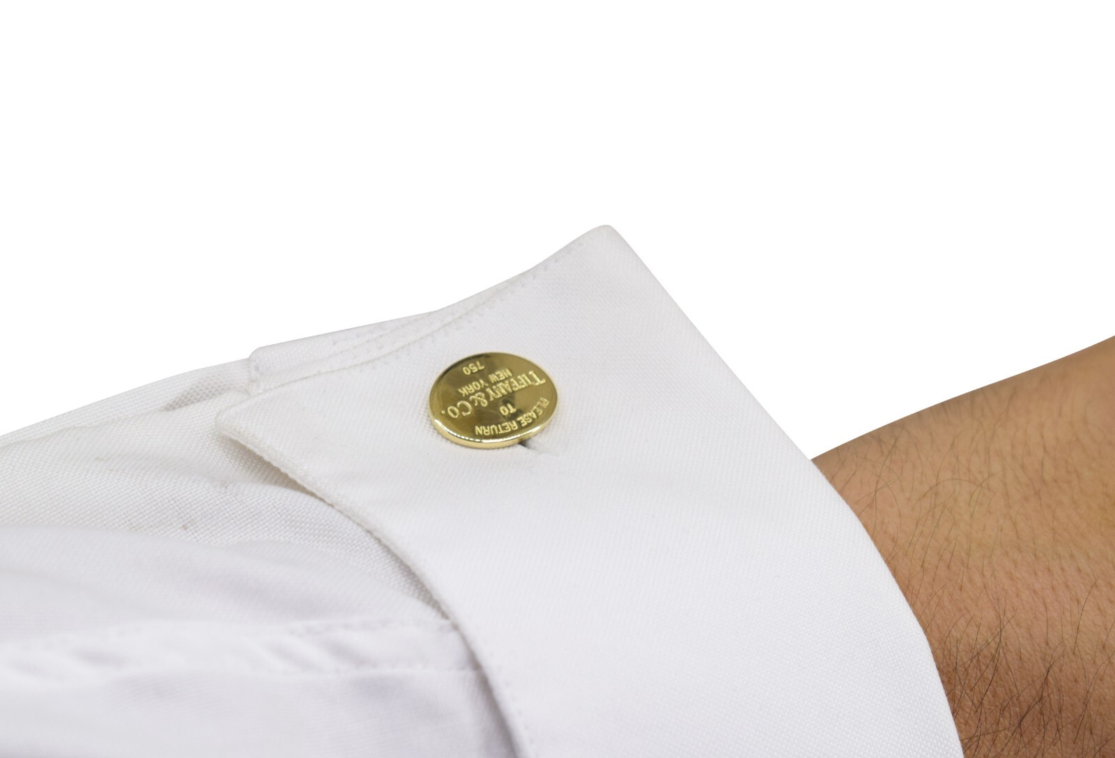 Tiffany & Co. "Return to Tiffany" 18k Yellow Gold Cufflinks +Pouch