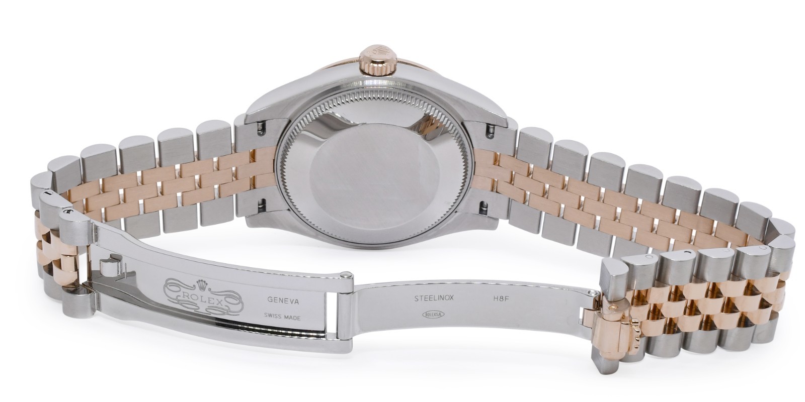 Rolex Datejust 31 18k Rose Gold/Steel Slate Gray Diamond VI Ladies Watch 278271