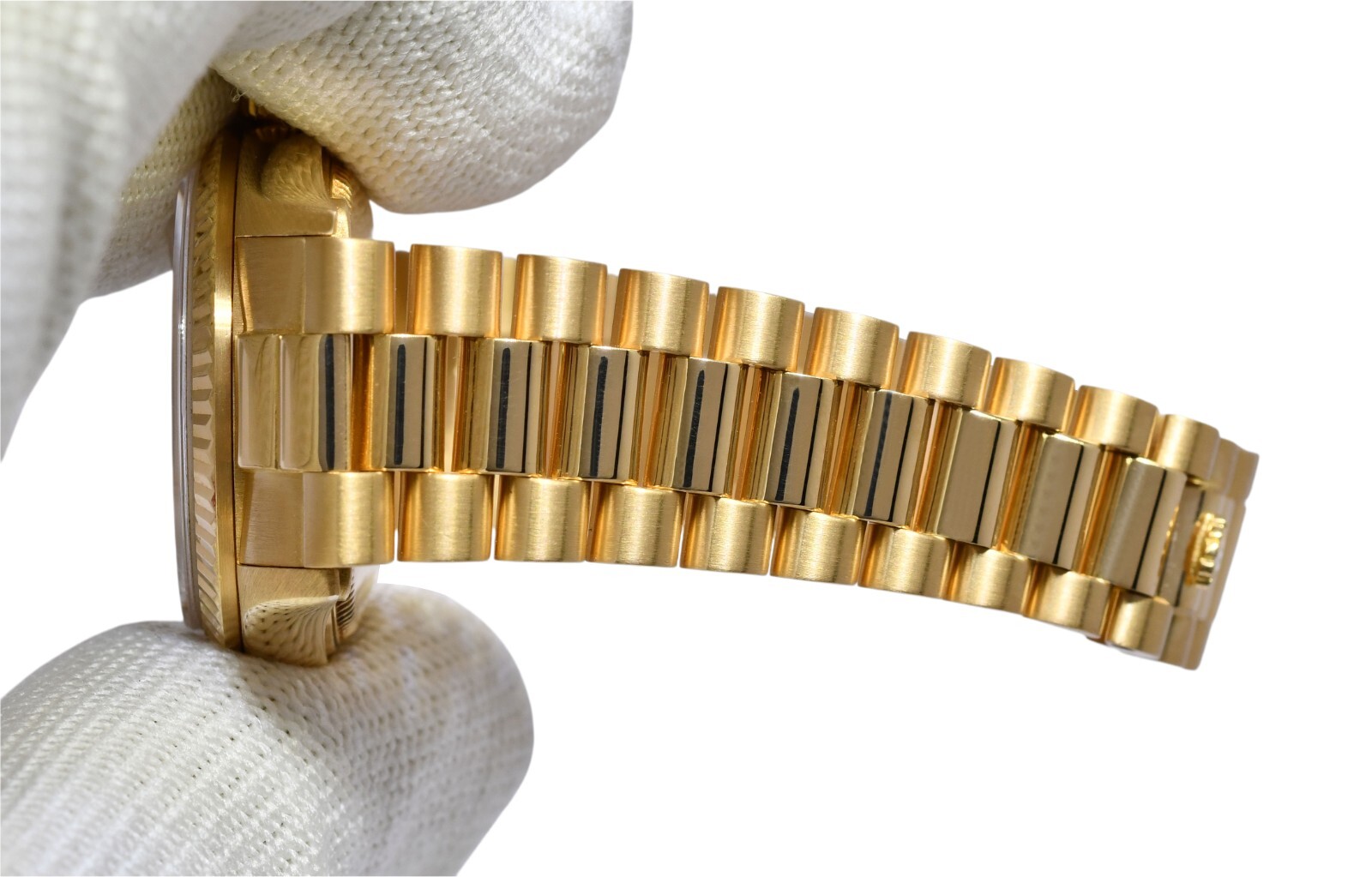Rolex Datejust President 18k Yellow Gold Champagne Diamond 31mm Watch S 68278