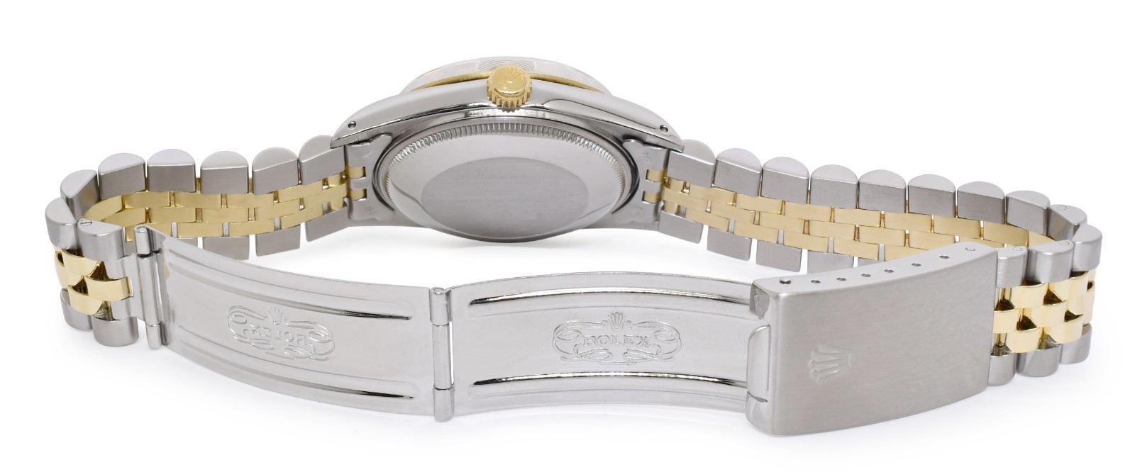 Rolex Date 14k Yellow Gold/Steel Champagne Dial Mens 34mm Watch 15003