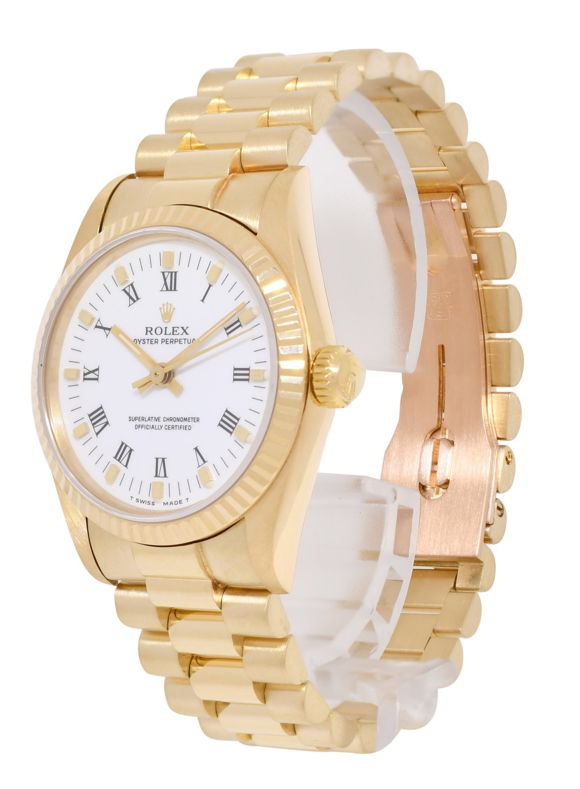 Rolex Oyster Perpetual President 18k Yellow Gold 31mm Watch +Papers L 67518