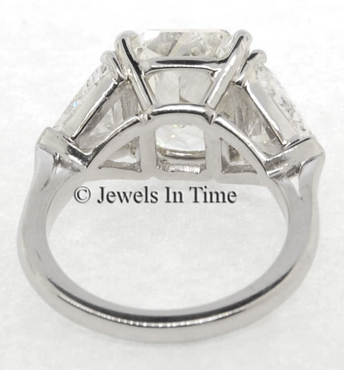 Radiant Cut Diamond 4.04CT Platinum Ring  EGL 4.75