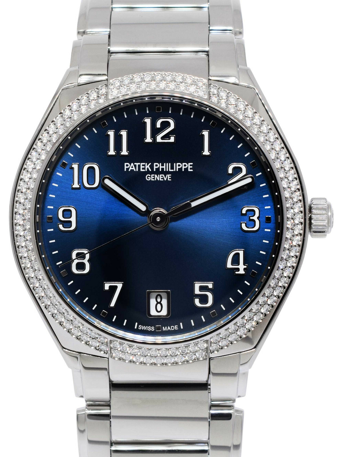 Patek Philippe Twenty~4 Steel Blue Dial Diamond Ladies Watch B/P '21 7300/1200A Patek Philippe Twenty~4 Steel Blue Dial Diamond Ladies Watch B/P '21 7300/1200A