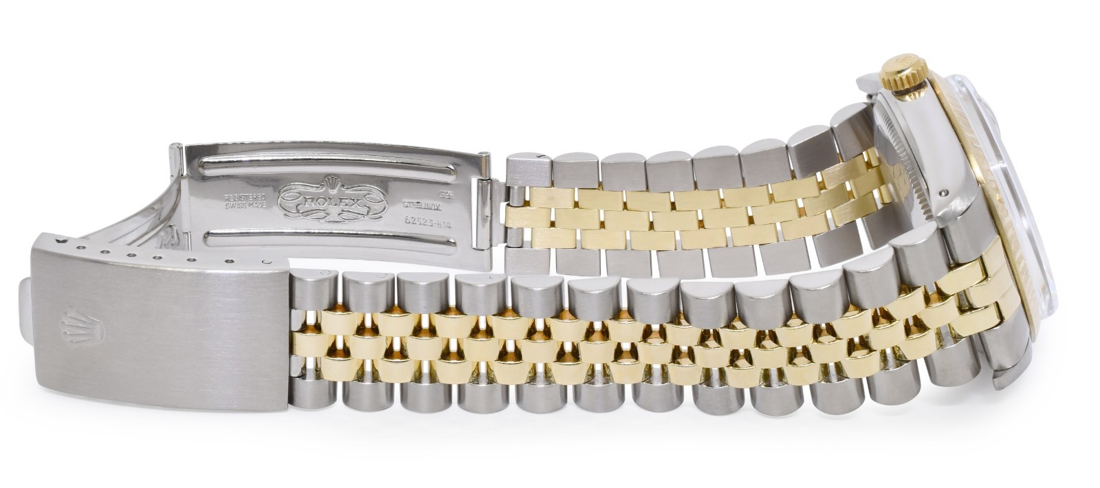 Rolex Date 14k Yellow Gold/Steel Champagne Dial Mens 34mm Watch 15003