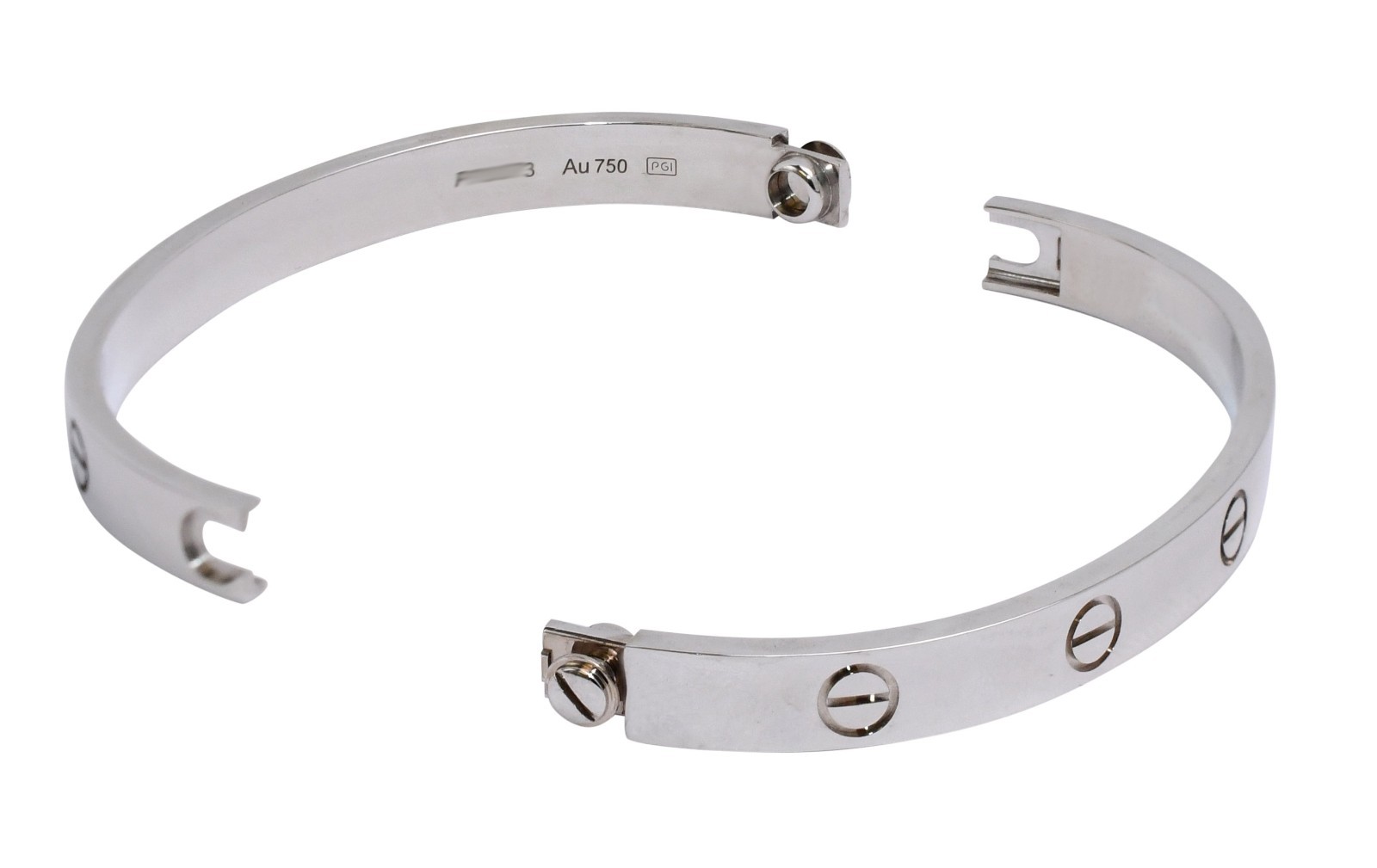 Cartier Love Bracelet Classic 18k White Gold Size 17 +Pouch B6067617 Cartier Love Bracelet Classic 18k White Gold Size 17 +Pouch B6067617