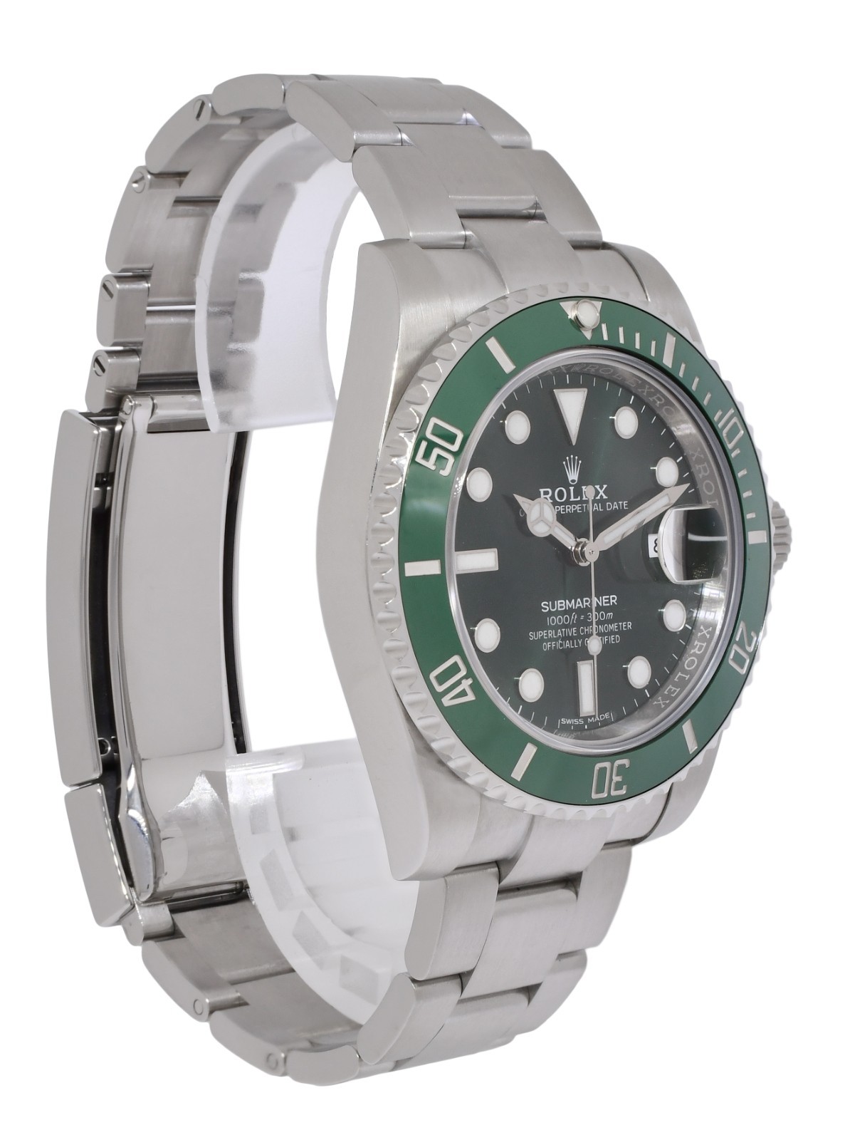 Rolex Submariner Hulk Steel Green Dial/Bezel Ceramic 40mm Watch B/P '17 116610