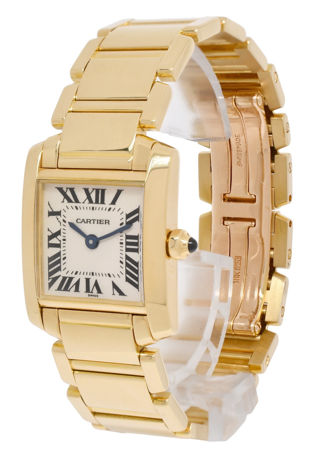 Cartier Tank Francaise Small 18k Yellow Gold Ivory Dial Ladies Quartz Watch 1820