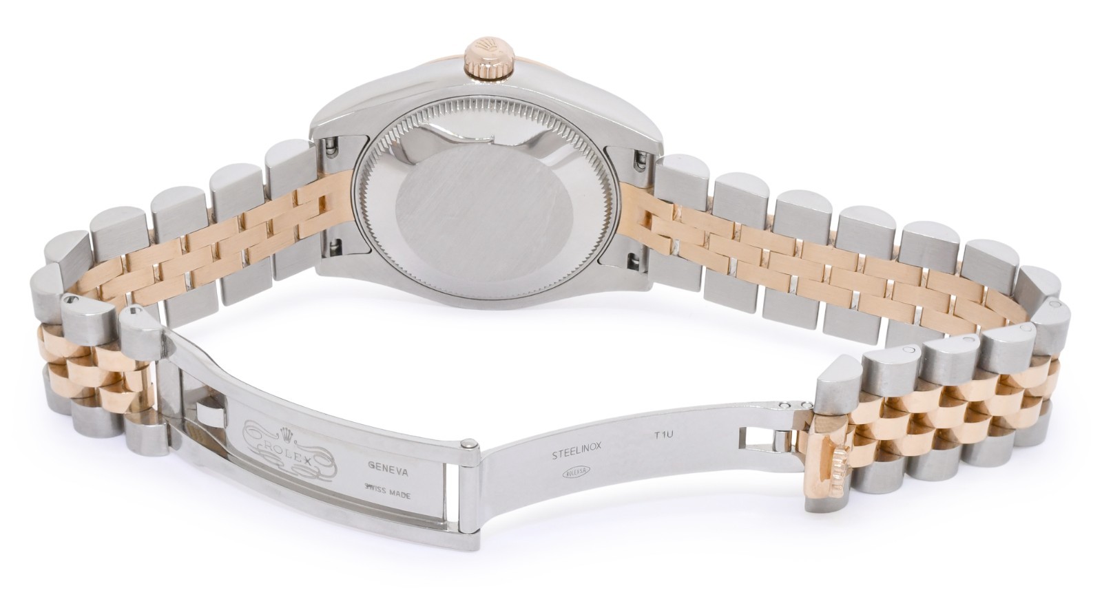 Rolex Datejust 18k Rose Gold/Steel Chocolate Diamond VI Ladies 31mm Watch 178271