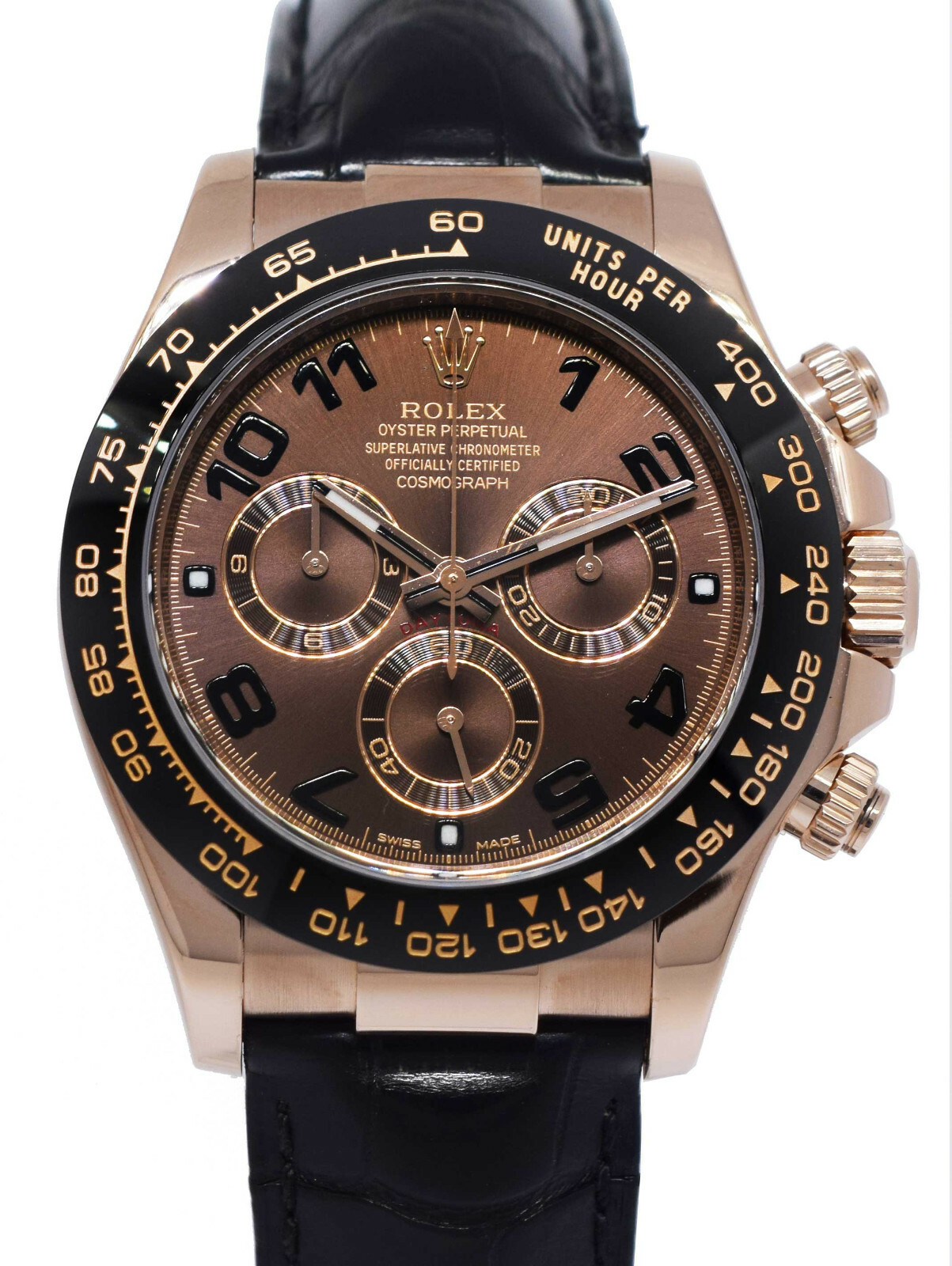 Rolex Daytona 18k Rose Gold / Ceramic Chocolate Dial 40mm Watch B/P '12 116515 Rolex Daytona 18k Rose Gold / Ceramic Chocolate Dial 40mm Watch B/P '12 116515