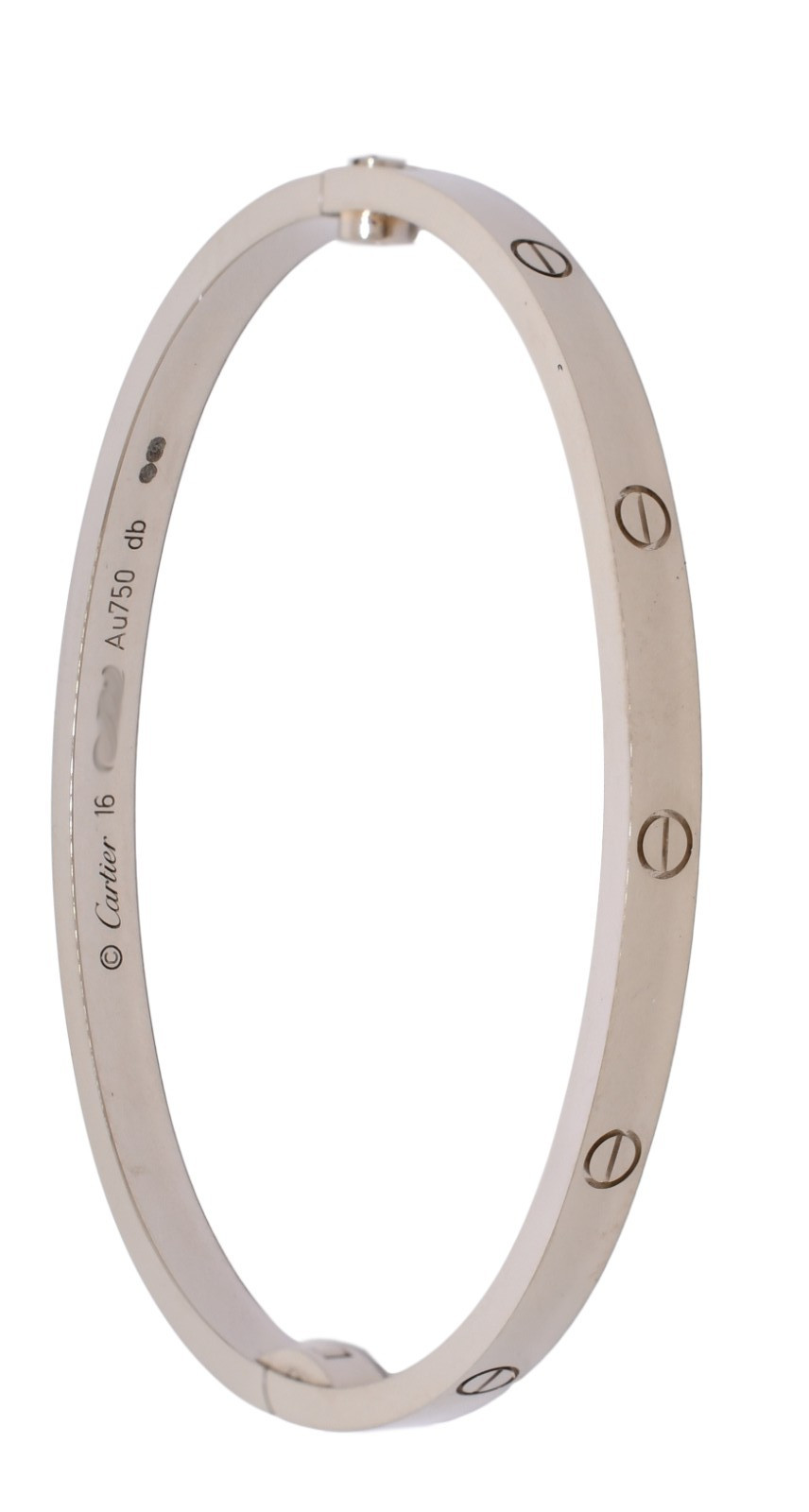 Cartier Love Bracelet Small 18k White Gold Size 16cm Box/Papers '19 B6079216