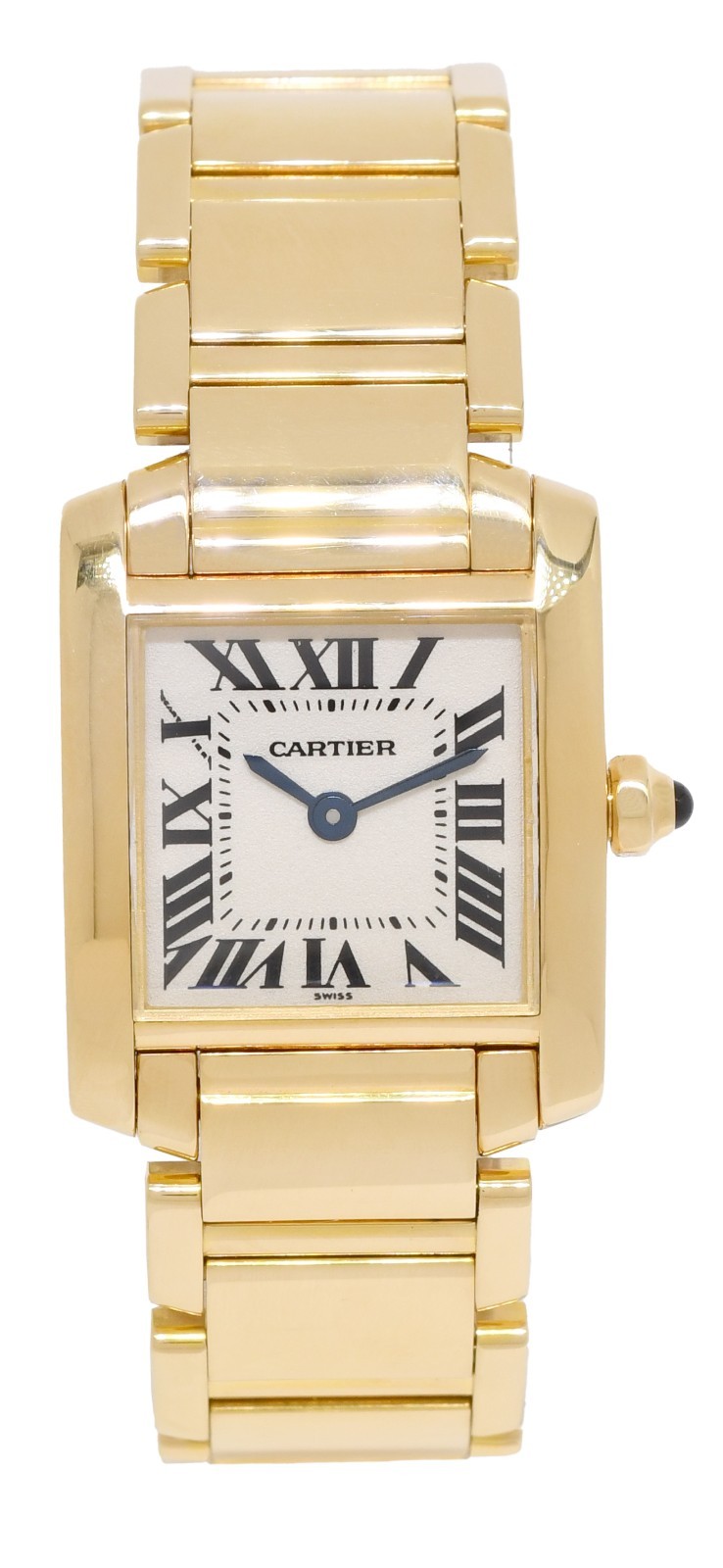 Cartier Tank Francaise Small 18k Yellow Gold Ivory Dial Ladies Quartz Watch 1820
