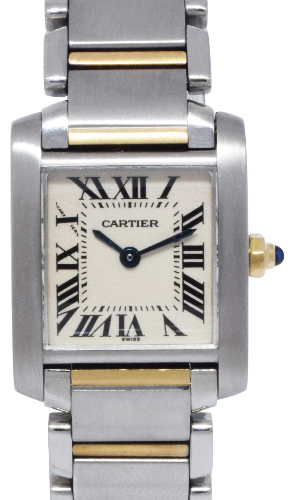 Cartier Tank Francaise Small 18k Yellow Gold/Steel Silver Dial Ladies Watch 2384 Cartier Tank Francaise Small 18k Yellow Gold/Steel Silver Dial Ladies Watch 2384