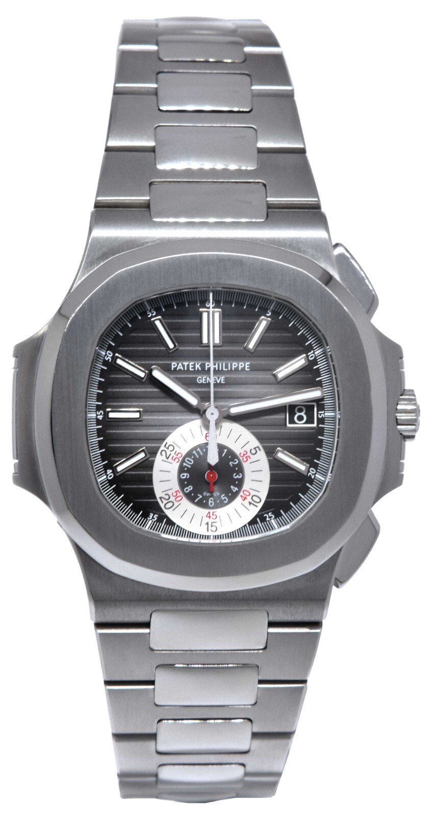 Patek Philippe Nautilus 5980 Chronograph Black Dial Watch w/Archive '11 5980/1A