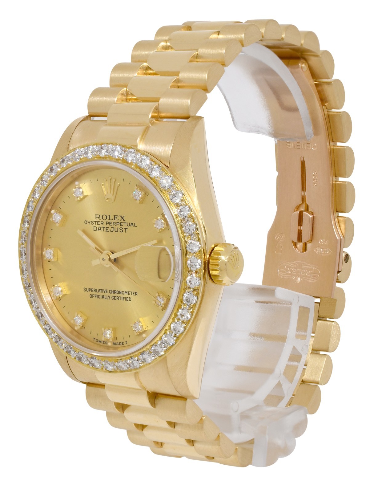 Rolex Datejust President Yellow Gold Diamond Dial/Bezel 31mm Watch Paper L 68278