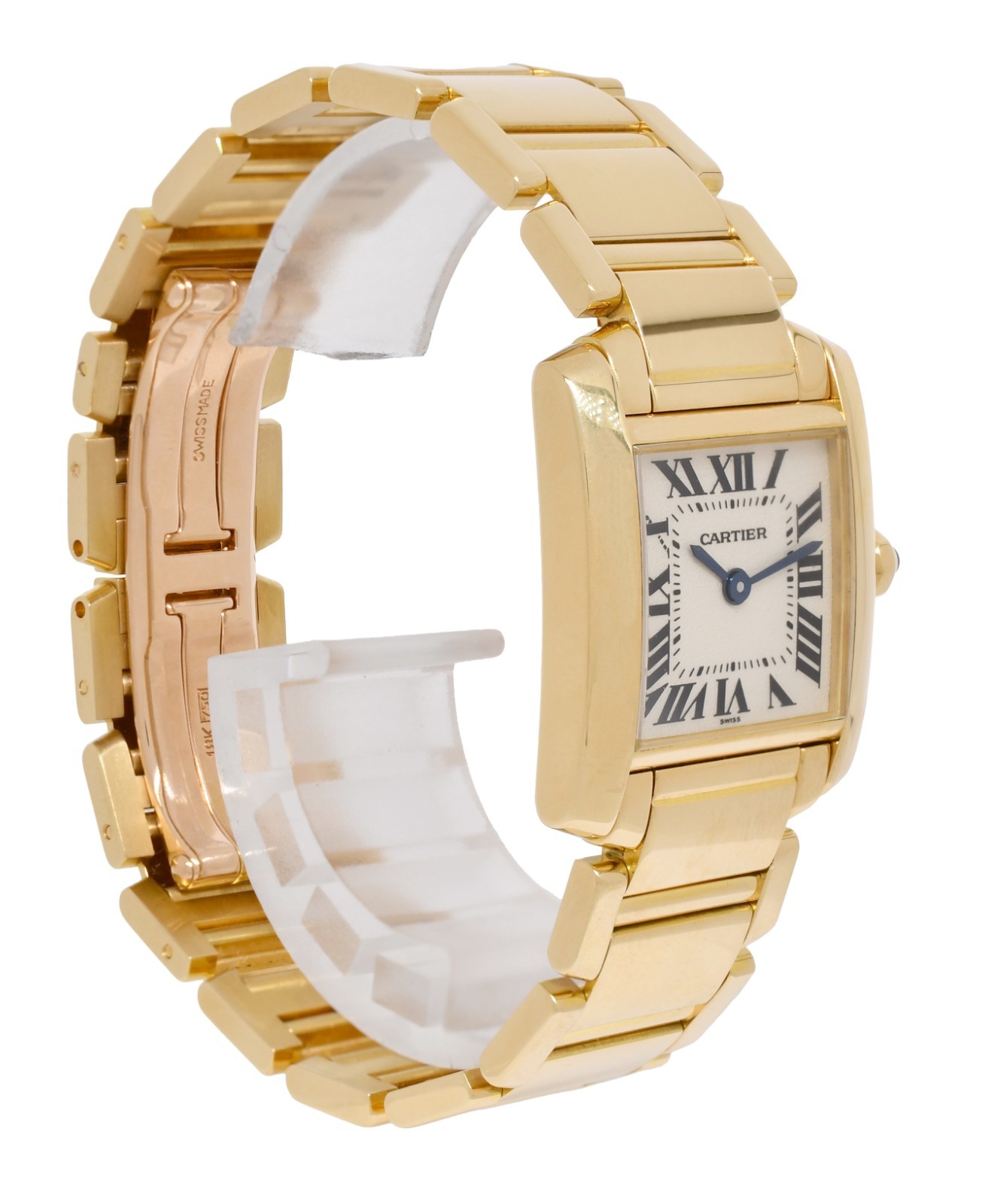 Cartier Tank Francaise Small 18k Yellow Gold Ivory Dial Ladies Quartz Watch 1820