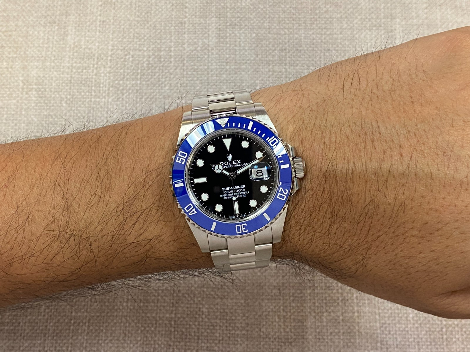 Rolex "Smurf" Submariner 18K White Gold Blue Ceramic 41mm Watch '22 B/P 126619LB