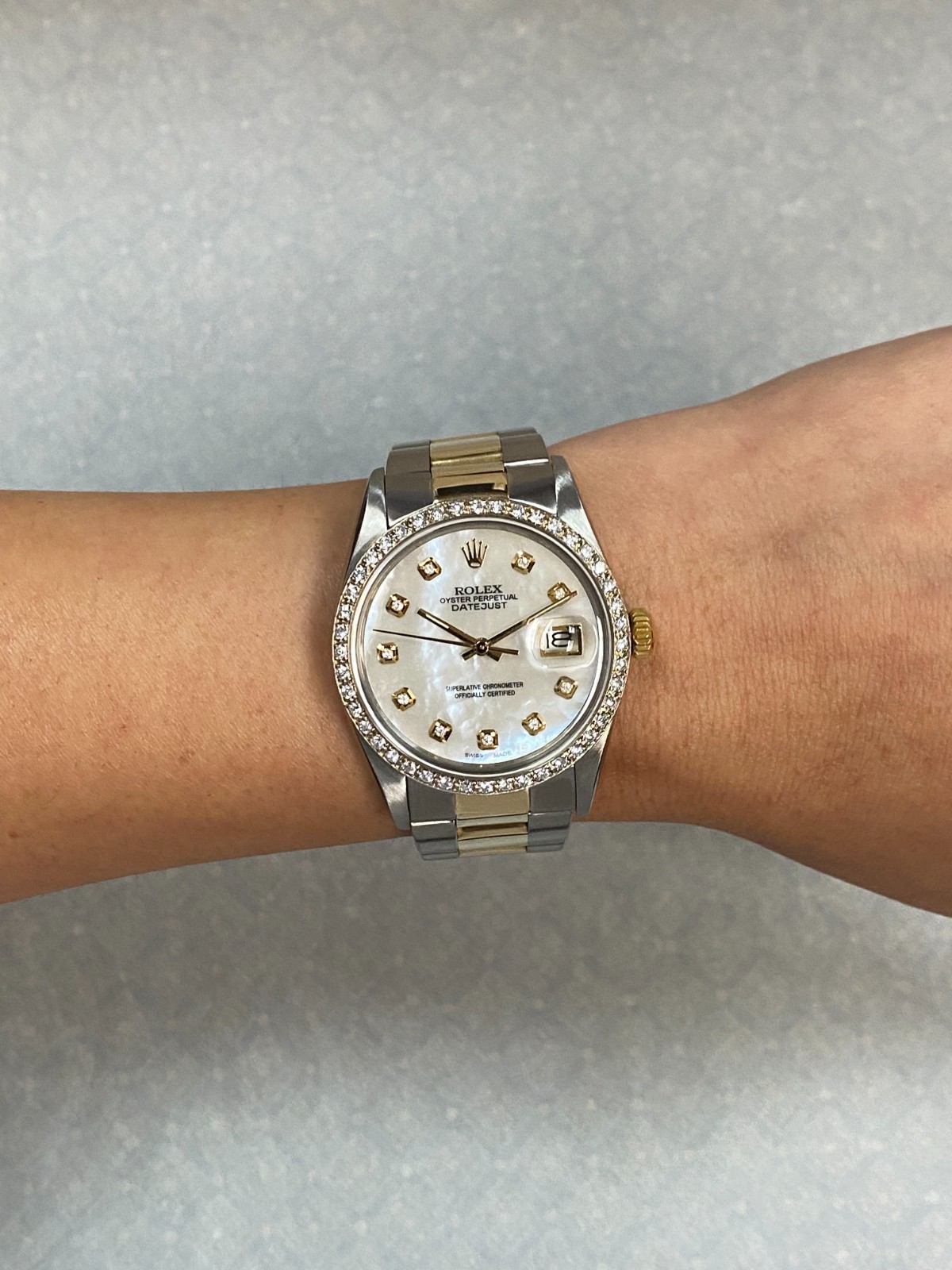 Rolex Datejust 14k Yellow Gold/Steel MOP Diamond 36mm Vintage Watch '81 16013 Rolex Datejust 14k Yellow Gold/Steel MOP Diamond 36mm Vintage Watch '81 16013