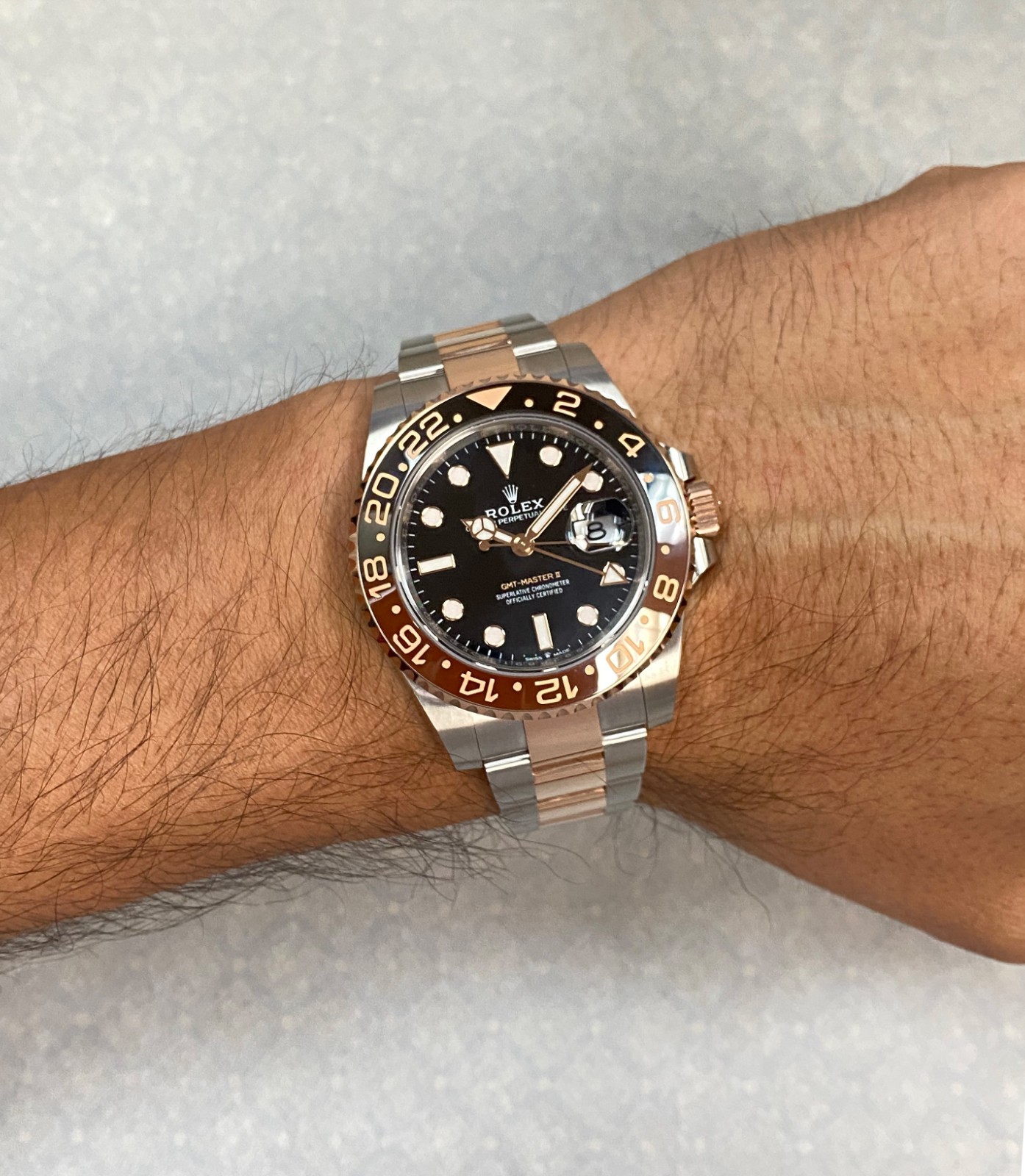 Rolex GMT-Master II Root Beer Ceramic 18k Rose Gold/Steel B/P '23 126711