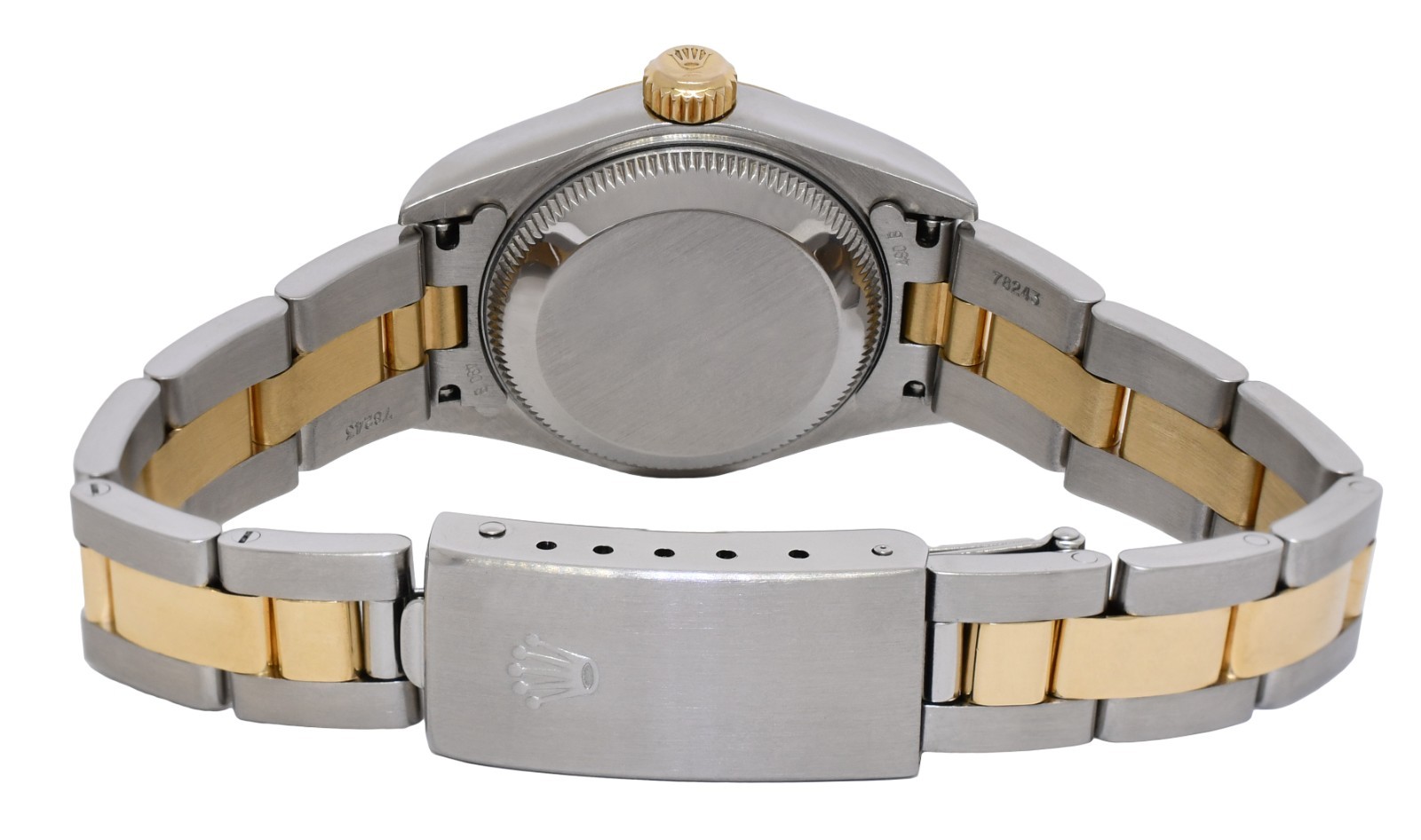 Rolex Datejust 18k Yellow Gold/Steel Black MOP Diamond 26mm Watch +Paper F 79163