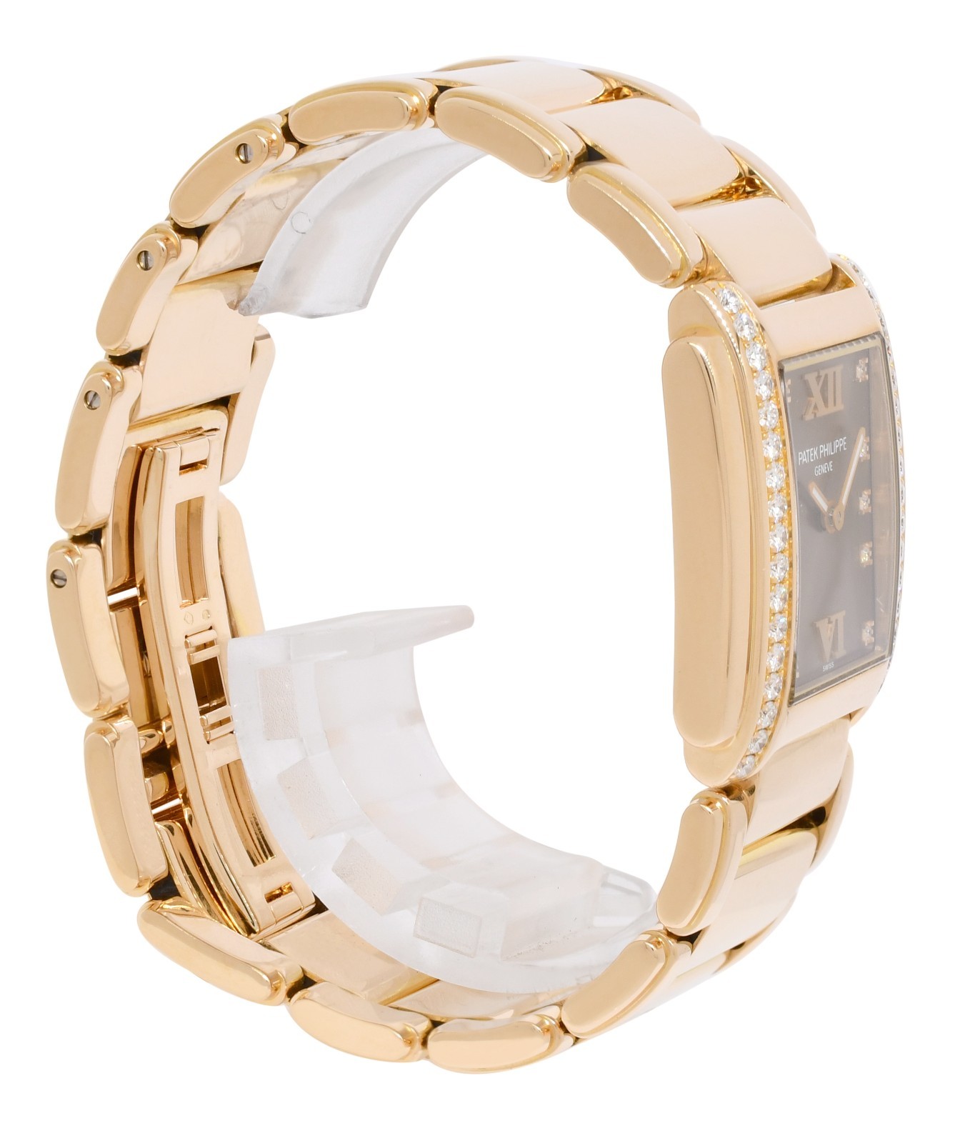 Patek Philippe Twenty~4 18k Rose Gold & Diamond Chocolate Ladies Watch 4910/11R