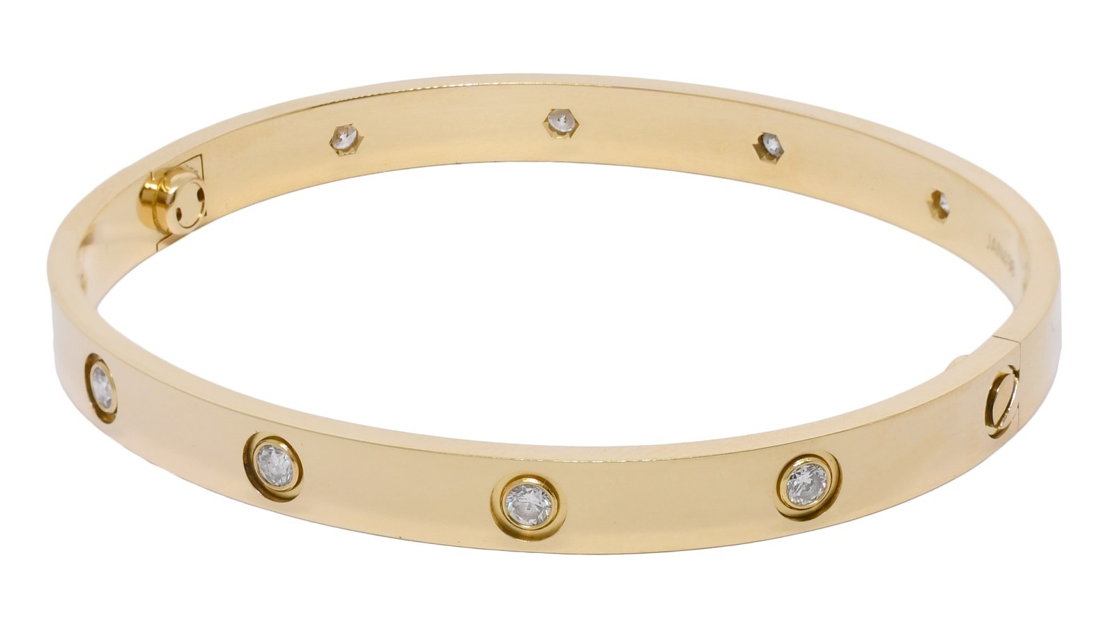 Cartier Love Bracelet 10 Diamond 18k Yellow Gold Size 19 B/P 2020 B6070319 Cartier Love Bracelet 10 Diamond 18k Yellow Gold Size 19 B/P 2020 B6070319