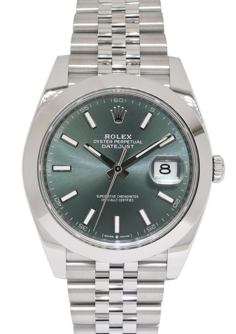 NEW Rolex Datejust 41 Steel Mint Green Dial Mens Jubilee Watch B/P '25 126300 NEW Rolex Datejust 41 Steel Mint Green Dial Mens Jubilee Watch B/P '25 126300