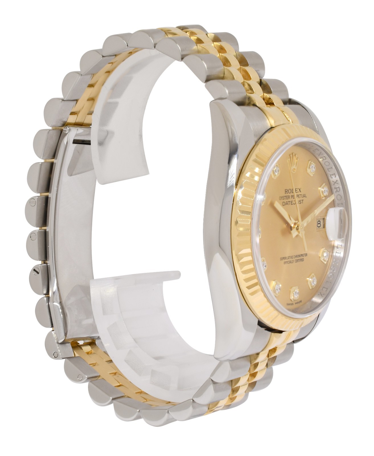 Rolex Datejust 18k Yellow Gold/Steel Champagne Diamond Dial 36mm Watch M 116233 Rolex Datejust 18k Yellow Gold/Steel Champagne Diamond Dial 36mm Watch M 116233
